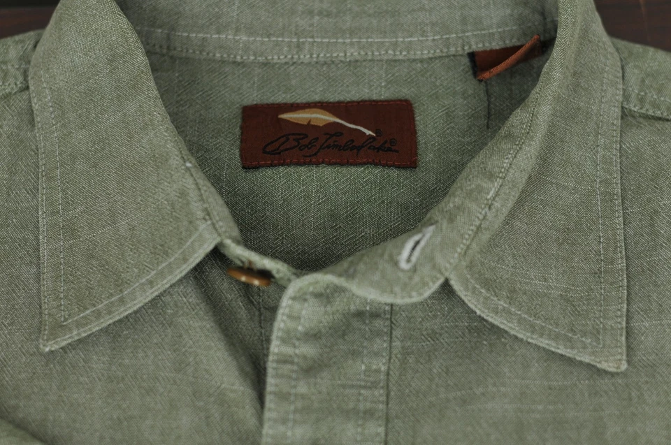 Bob Timberlake Men's Camo Green Outdoors Cotton Shirt L large - Image 2 of 3