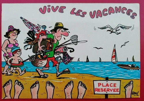 Humour illustré par REMY Vive les Vacances Place réservée | eBay