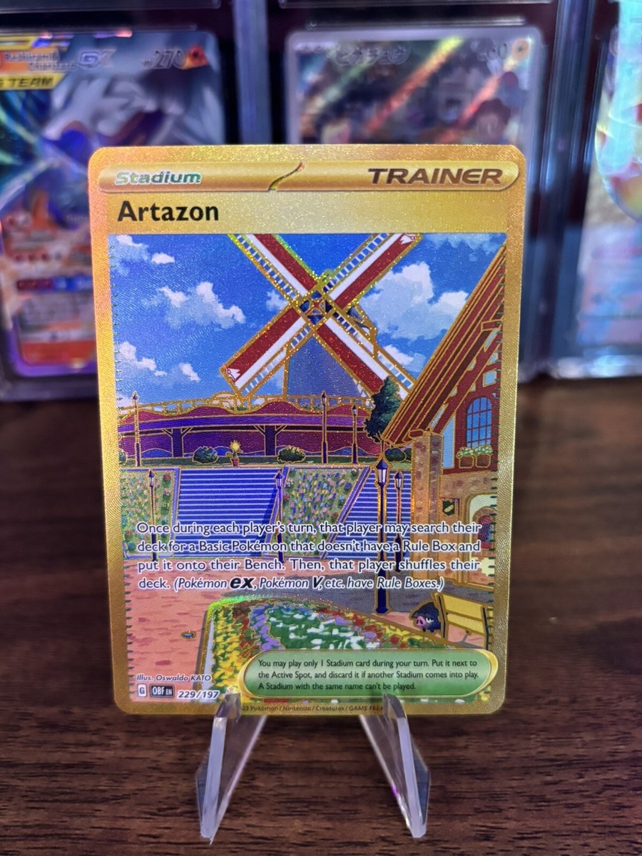 Pokémon TCG Artazon 229/197 Gold Holo Trainer Full Art