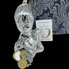 Dea bendata della fortuna statuina argento monete soprammobile bomboniera arredo