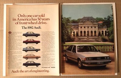1982 Audi 5000 Turbo Orangery Fulda 2-page vintage print ad Car advertisement