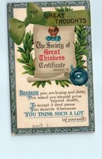 Postal La Sociedad de Grandes Pensadores Certificado Reconocimiento/Reconocimiento