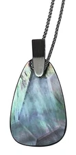 Kendra Scott Maeve Rhodium Abalone Long 30” Adjustable Pendant Necklace
