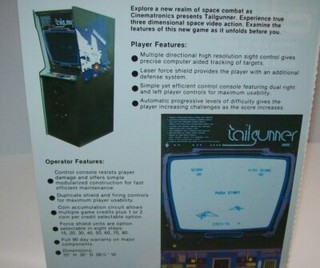 Tailgunner Arcade Flyer Cinematronics Original 1979 Video Game Art From Magazine