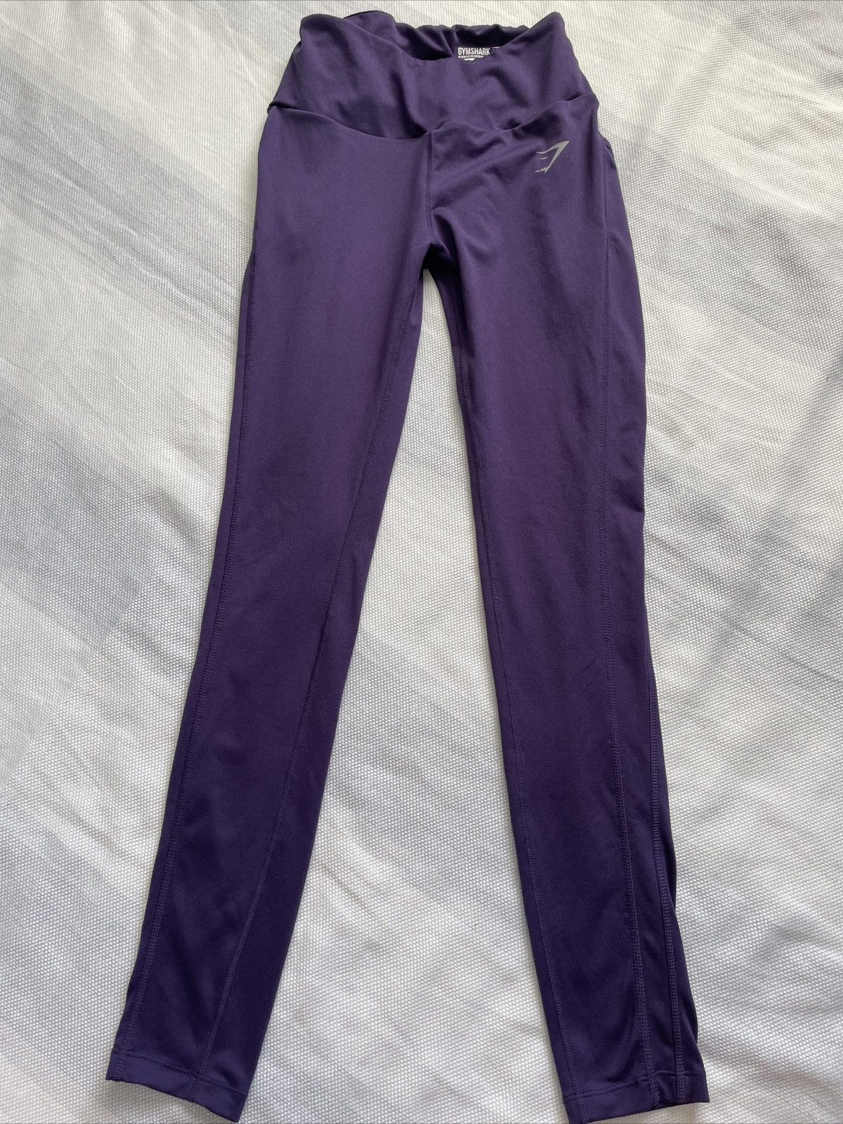 Leggings para mujer Gymshark de control de la humedad seca púrpura talla pequeña-image