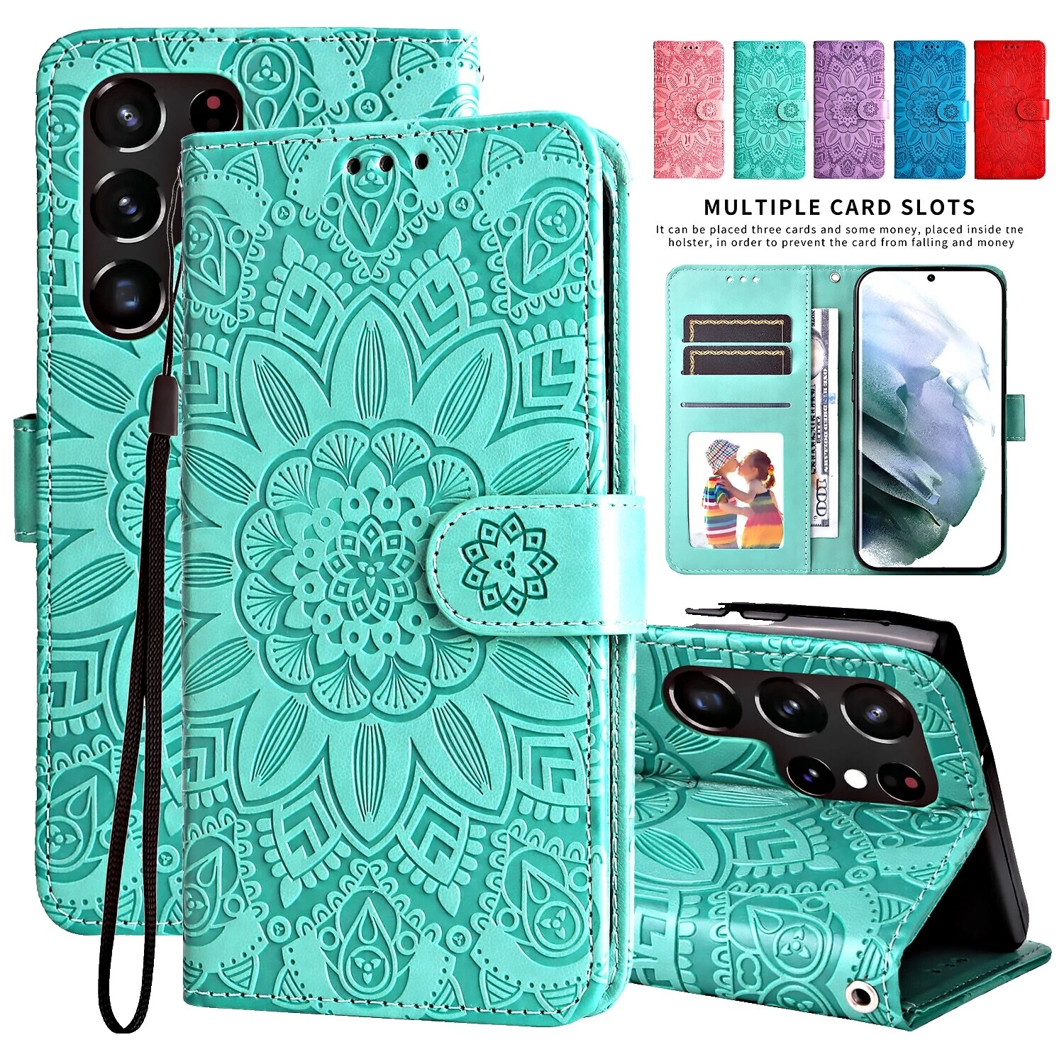 Cell Phone Wallet Cases for Samsung Galaxy S8 Non-Slip