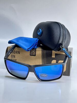 Costa Del Mar Rincon matte Black Frame Blue Mirror 580 Glass