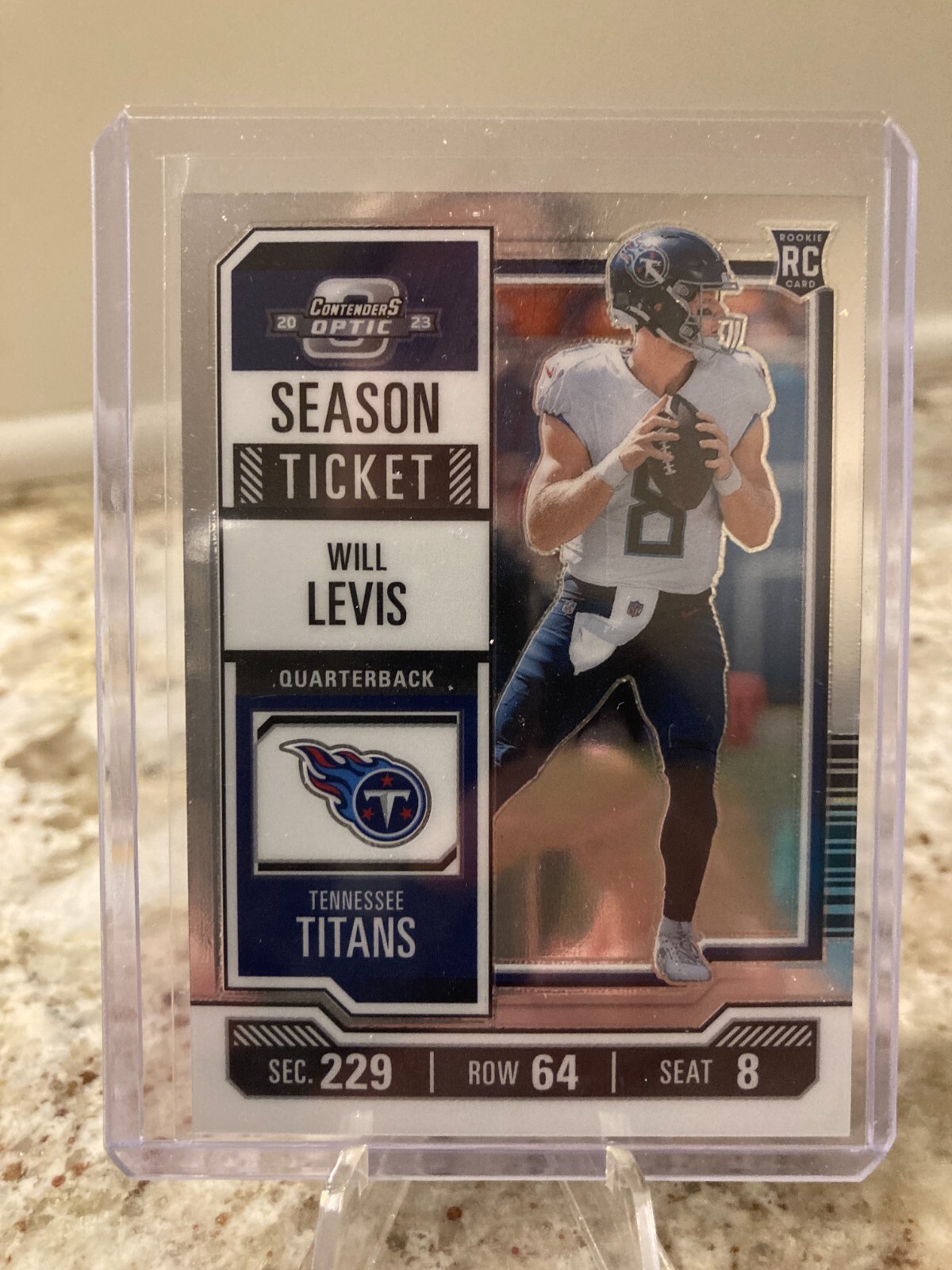 2023 Panini Contenders Optic Season Ticket WILL LEVIS ROOKIE RC #56 TITANS
