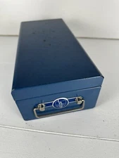 Vintage Liberty Life Steel Blue Bankers Document Insurance Box Combo Lock