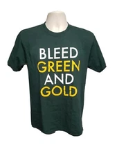 LIU Post Bleed Green and Gold Adult Medium Green TShirt