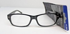 Foster Grant Black Reading Glasses w. Case 1.50 51/16-140 PD58.5mm HUGO BLK