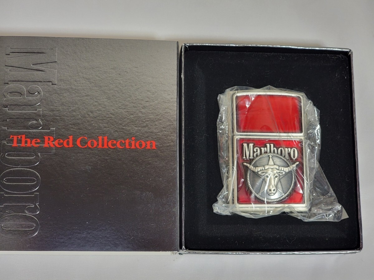 Unused Marlboro Zippo Oil lighter The red Collection Silver with 