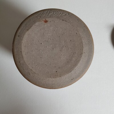 Hardy Pottery Stoneware Crock w/ Lid Signed MADDOX Arkansas