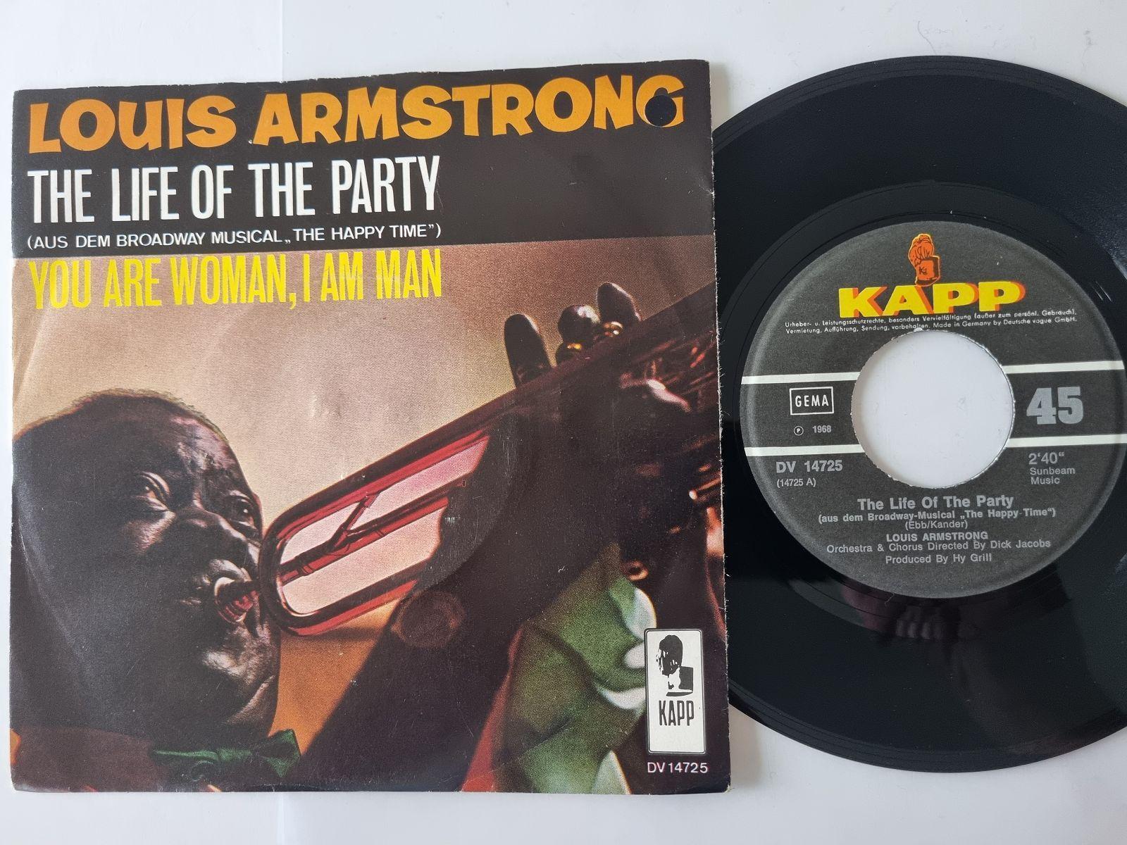 7"" Single Louis Armstrong - The life of the party Vinyl Germany