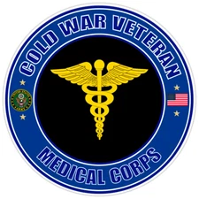 Cold War Veteran Medical Corps Bumper Sticker Military Vinyl Soldier Decal 5"