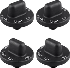4 Pack 71001641 Stovetop Knobs Range Cooktop Top Burner Control Knob Replacement