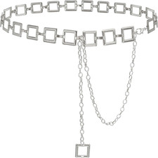 Women's Chain Belt Metal Waist Belt Chunky Belly Link Belt