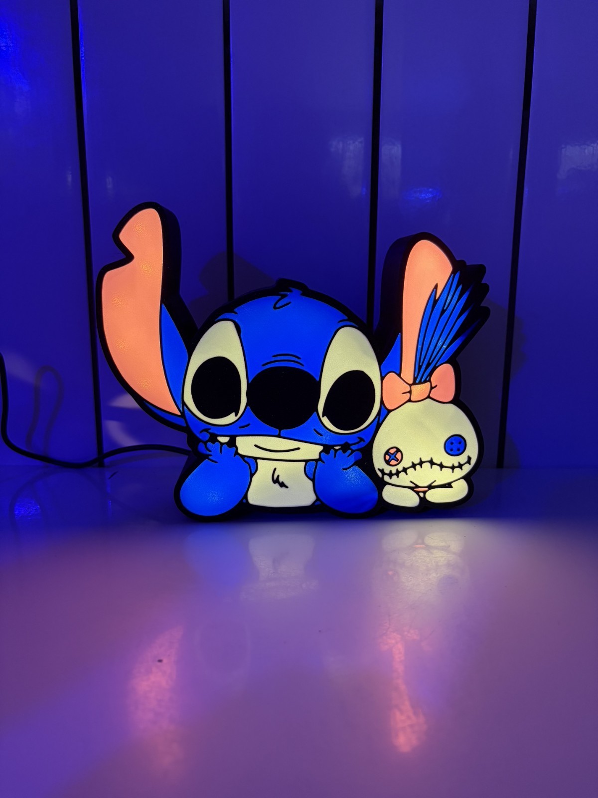 Veilleuse LED Stitch pour chambre enfant multicolore sans fil