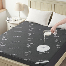 Queen Size Waterproof Mattress Protector Viscose Derived from Bamboo, Soft Mattr