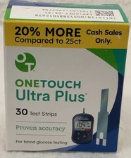 ONETOUCH Ultra Plus Test 30 Strips EXP 03/31/2027 NEW & SEALED