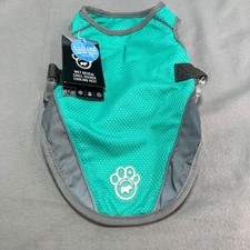 Canada Pooch Chill Seeker Cooling Vest Green Wet Reveal Mesh Summer Small Dog 12