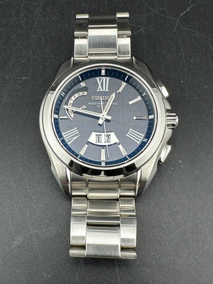 0*8様 SEIKO 8b82-0al0 BRIGHTZ Seiko Brightz Men's Solar Quartz Watch Big Date 42mm Black Dial