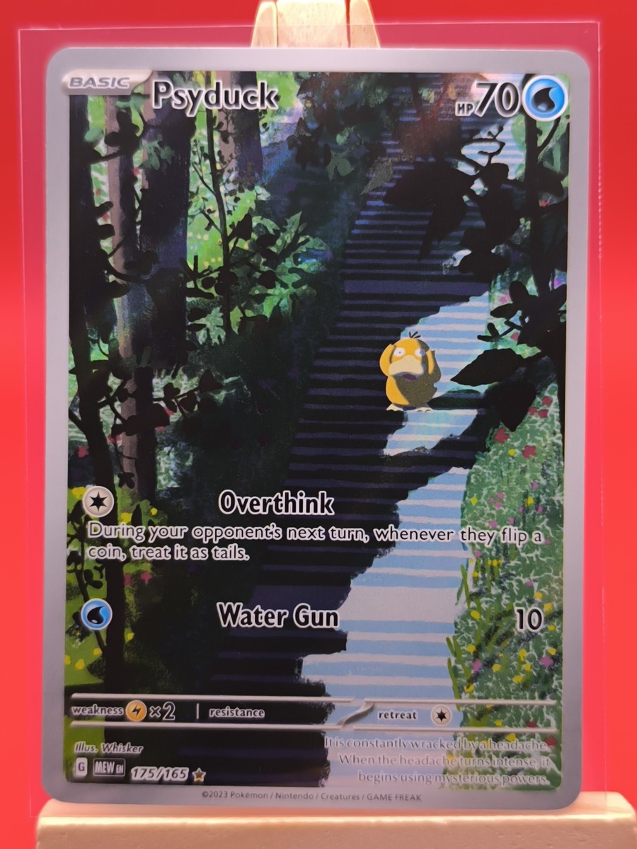 ポケモンカードゲーム PSYDUCK 2023 ART RARE #175 Psyduck 175/165 Pokemon 151 Illustration Full Art Holo Pokemon