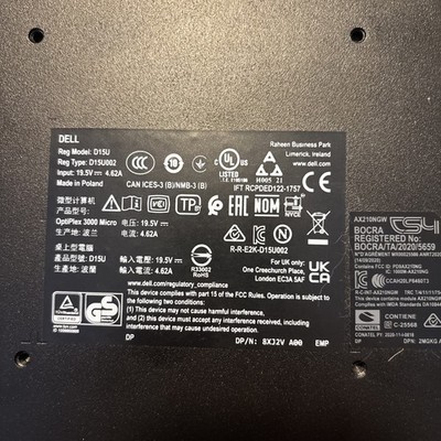 Dell OptiPlex 3000 Micro i7-12700T 16GB 256GB NVMe SSD WiFi 6E Win11 Pro