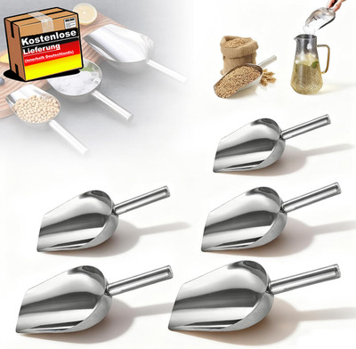 Edelstahl Mehlschaufel Set 5 Stück für Küche Bar Buffet lebensmittelgeeignet