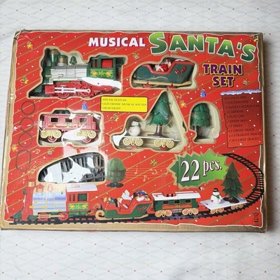 Electric Toy Train Set, Battery-Powered Train Toys Set w/ Smoke Lights & Sounds