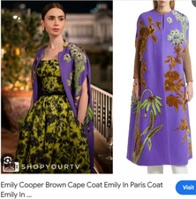 36IT - Valentino Floral embroidered compact drap cape OMBRE EFFECT BNWT / 23K