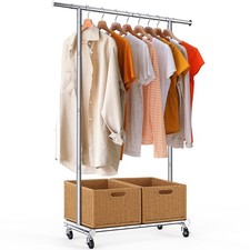 Clothes Rack for Hanging Clothes Sturdy Stainless Steel Clothing Rack Extendable