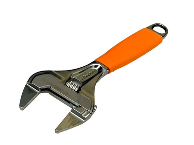 Snap-on Tools ORANGE 8'' SLIM JAW Wide-Mouth Adjustable Wrench ADHWS8O SPAIN NEW