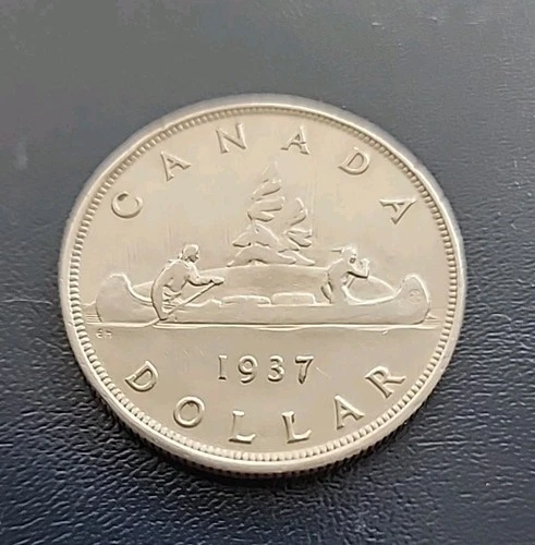 THE OLD CANADA  COMMEMORATIVE 🇨🇦 SILVER ONE DOLLAR 1937 - GEORGE VI.