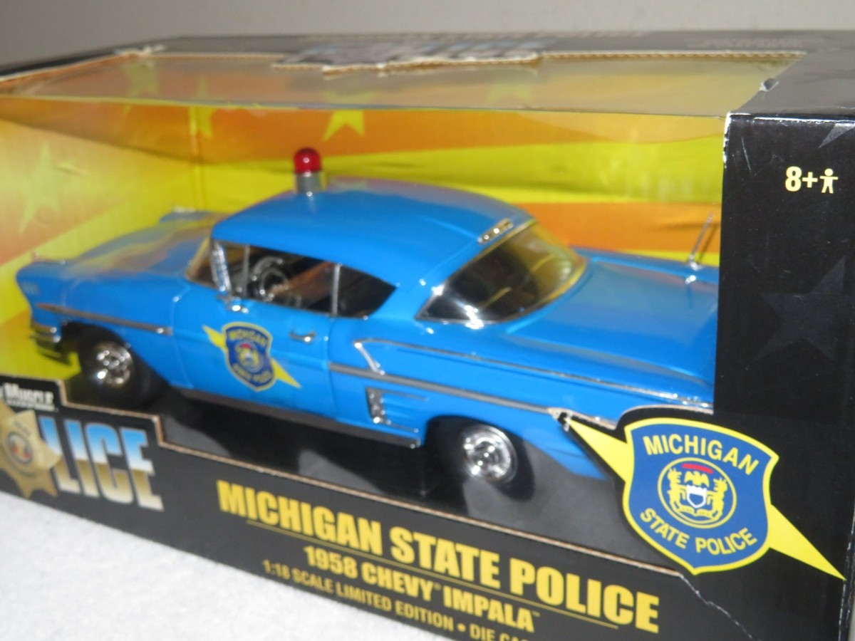 Michigan State Police 1958 Chevy Impala 1 18 Scale Ertl American