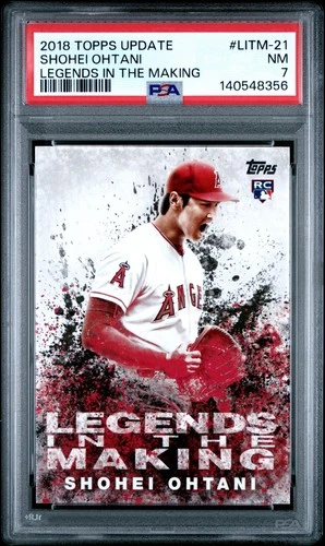 2018 TOPPS UPDATE LEGENDS IN THE MAKING LITM-21 SHOHEI OHTANI PSA 7 8356