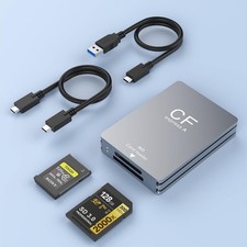 2 in 1 Aluminum CFexpress Card Reader Type A  SD Card Reader with USB 3.1 G...