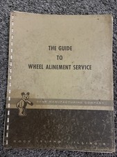 Bear Guide To Wheel Alinement Service Manual Rock Island Il 1963