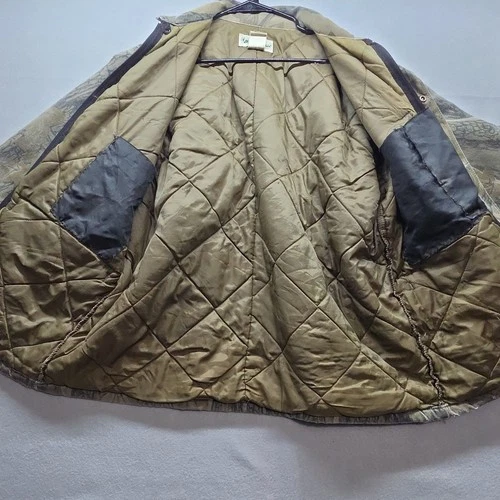 VTG 90s Mossy Oak Treestand Camo Jacket Mens Medium 3 Pocket Field Hunting Coat image 9
