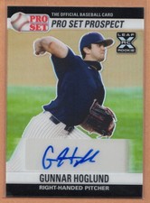 2021 Pro Set Metal Prospect GUNNAR HOGLUND RC Auto Ebony Rainbow /15