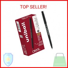 uniball Onyx Roller Ball Pen, Stick, Fine 0.7 Mm, Black Ink, Black Matte Barrel,