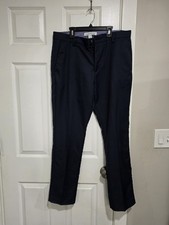 Amazon Essentials Men's Blue Dress Pants 34x32 Flat Front Straight Fit