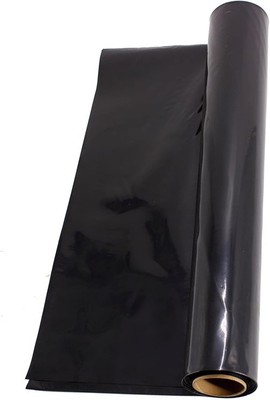 HFS(R) Black 6 MIL Polyethylene Plastic Sheeting Roll, 10FTX25FT, 