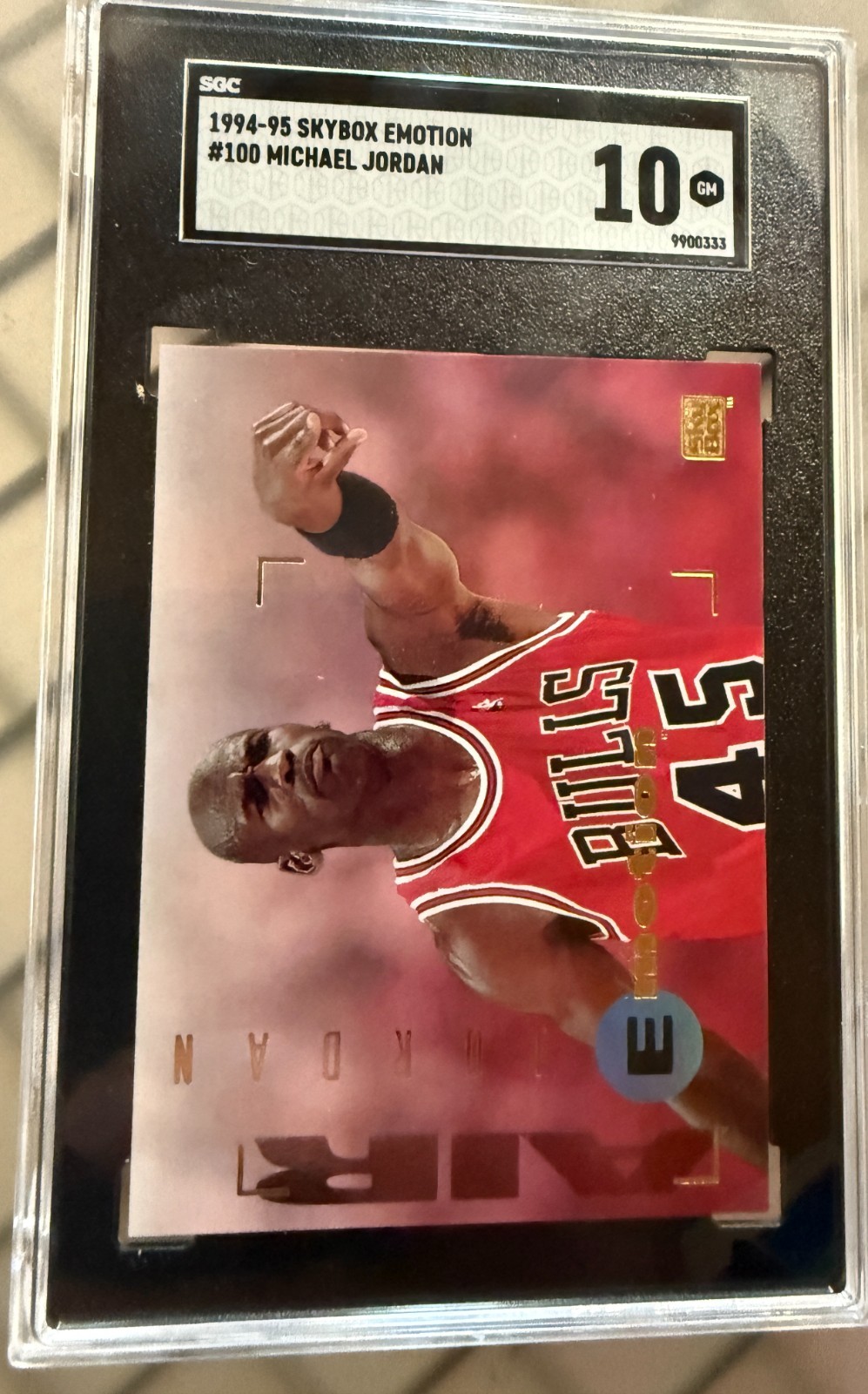 1994-95 Skybox Emotion Michael Jordan #100 SGC 10 GEM MINT  0333