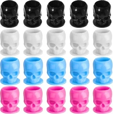 Moricher 200 Pcs 4 Colors Disposable Plastic Tattoo Ink Cups with Base -... 