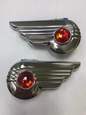 vintage Magna WINGO bicycle HUB CAPS set of 2 NEW red reflectors