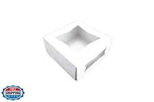 Southern Champion Tray 24053 Paperboard White Window Bakery Box, 