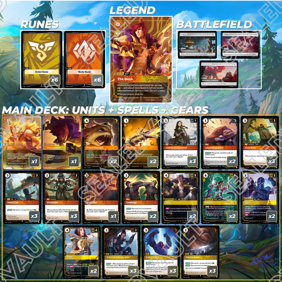 Sett Meta Riftbound TCG Deck | Origins | Competitive Tournament Ready ...