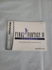 GBA Final Fantasy IV 4 Instruction Manual RPG Game Boy Advance *No Game*
