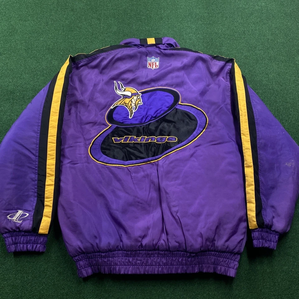 Chaqueta de Colección Minnesota Vikings Para Hombres M Púrpura Puffer Acolchada NFL Abrigo de Fútbol Foto 3 de 4